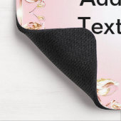 Eleganter Blumenrahmen mit rosa Lily Designs Mousepad (Ecke)