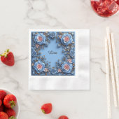 Eleganter Blumenrahmen Serviette (Beispiel)