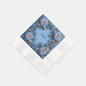 Eleganter Blumenrahmen Serviette (Ecke)
