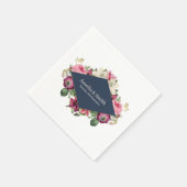 Eleganter Blumenrahmen Serviette (Ecke)