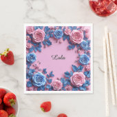 Eleganter Blumenrahmen Serviette (Beispiel)