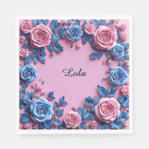 Eleganter Blumenrahmen Serviette