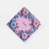 Eleganter Blumenrahmen Serviette (Ecke)