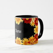 Eleganter Blumenrahmen Tasse (VorderseiteRechts)