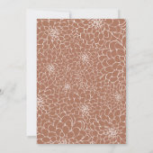 Eleganter Blumenrahmen Terra Cotta Baby Sprinkle I Einladung (Rückseite)