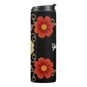 Eleganter Blumenrahmen Thermosbecher (Nach links gedreht)
