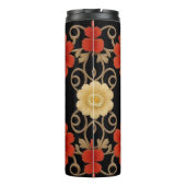 Eleganter Blumenrahmen Thermosbecher (Rückseite)