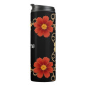Eleganter Blumenrahmen Thermosbecher (Nach rechts gedreht)
