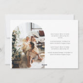 Eleganter Blumenrahmen Weihnachten Zwei Foto (Rückseite)