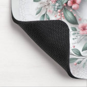 Eleganter Blumenreath an der Spitze der White Brid Mousepad (Ecke)