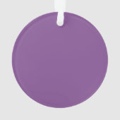 Eleganter Blumenreath Purple Blumen & Segen Ornament (Rückseite)