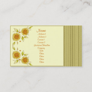 Eleganter blumenreicher Deko Visitenkarte