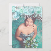 Eleganter, blumenreicher Glitzer 16 . Geburtstag Einladung (Rückseite)