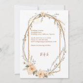 eleganter blumenreicher Hochzeitskranz (Rückseite)