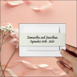 Eleganter Blumenring Aquarell Einladungsbanderole