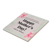 Eleganter Blumenrosa Blume Happy Mütter Day Fliese (Seite)