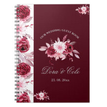 Eleganter Blumenrosa Burgundy Wedding Gast