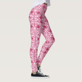 Eleganter Blumenrosa und roter Damaskus Leggings (Rechts)