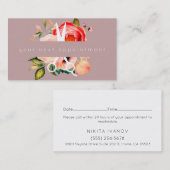 Eleganter Blumensalon Scissors Logo-Verabredung Visitenkarte (Vorne/Hinten)