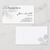 Eleganter Blumensalon-Wellness-CenterWellness Visitenkarte (Vorne/Hinten)