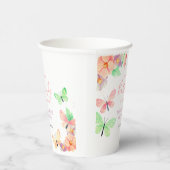 Eleganter Blumenschmetterling 1. Geburtstag Pappbecher (Rechts)