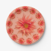 Eleganter Blumenschmuck, Pappteller (Vorderseite)