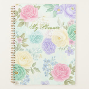 Eleganter Blumenspiralenplaner Planer
