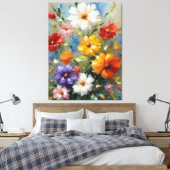 Eleganter Blumenstil. Dekorative Blume Leinwanddruck (Insitu (Schlafzimmer))