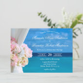 Eleganter Blumenstrauß Einladung (Stehend Vorderseite)