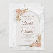 Eleganter Blumenstrauß Einladung (Vorderseite)