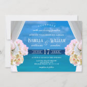 Eleganter Blumenstrauß Einladung (Vorderseite)