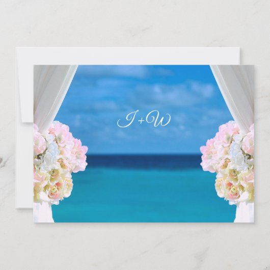 Eleganter Blumenstrauß Einladung (Rückseite)