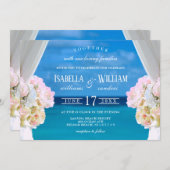 Eleganter Blumenstrauß Einladung (Vorne/Hinten)