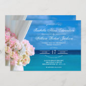 Eleganter Blumenstrauß Einladung (Vorne/Hinten)