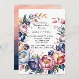 Eleganter Blumenstrauß für Engagement Einladung