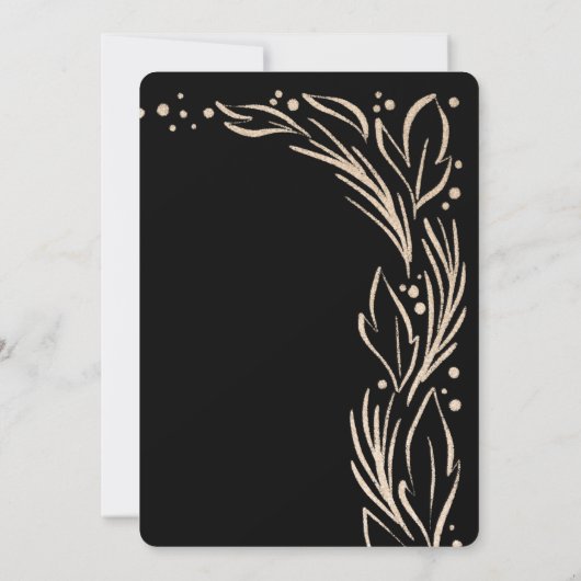 Eleganter Blumenstrauß Geburtstagsbash Einladung (Rückseite)