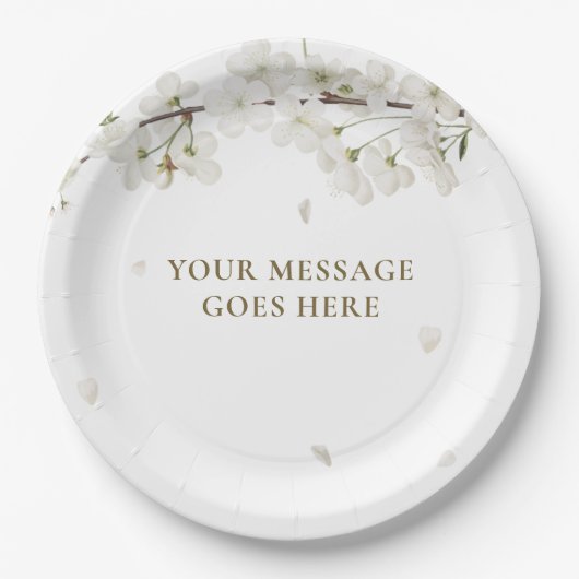 Eleganter Blumenstrauß Hübsch Pappteller (Vorderseite)