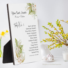 Eleganter Blumenstrauß Ihr Sitzplatz wartet auf Ho Fotoplatte