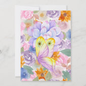 Eleganter Blumenstrauß Muttertag Brunch Invi Einladung (Rückseite)