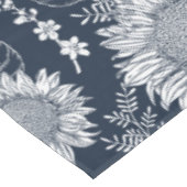 Eleganter Blumenstrauß Navy Blue White Tableclot Tischdecke (Schrägansicht)