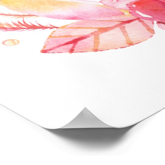 Eleganter Blumenstrauß Poster (Ecke)