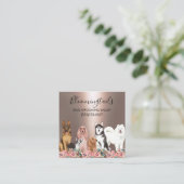 Eleganter Blumenstrauß Quadratische Visitenkarte (Stehend Vorderseite)