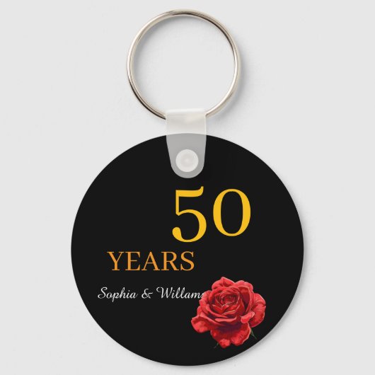 Eleganter Blumenstrauß - Romantisches Geschenk für Schlüsselanhänger (Vorderseite)