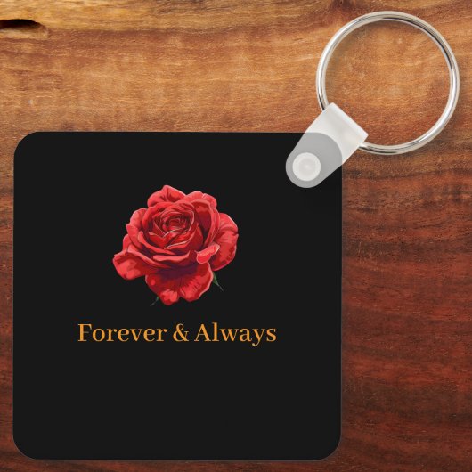 Eleganter Blumenstrauß - Romantisches Geschenk für Schlüsselanhänger (Rückseite)