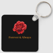 Eleganter Blumenstrauß - Romantisches Geschenk für Schlüsselanhänger (Rückseite)