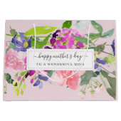 Eleganter Blumenstrauß Rosa Muttertag Große Geschenktüte (Vorderseite)