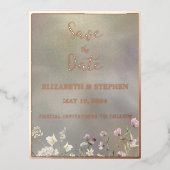 Eleganter Blumenstrauß Save the Date Postkarte (Vorderseite)