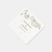Eleganter Blumenstrauß Serviette (Ecke)