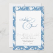 Eleganter Blumenstrauß und Einladung zur Hochzeit (Vorderseite)