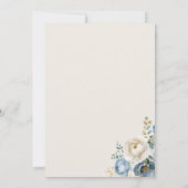 Eleganter Blumenstrauß und Einladung zur Hochzeit (Rückseite)